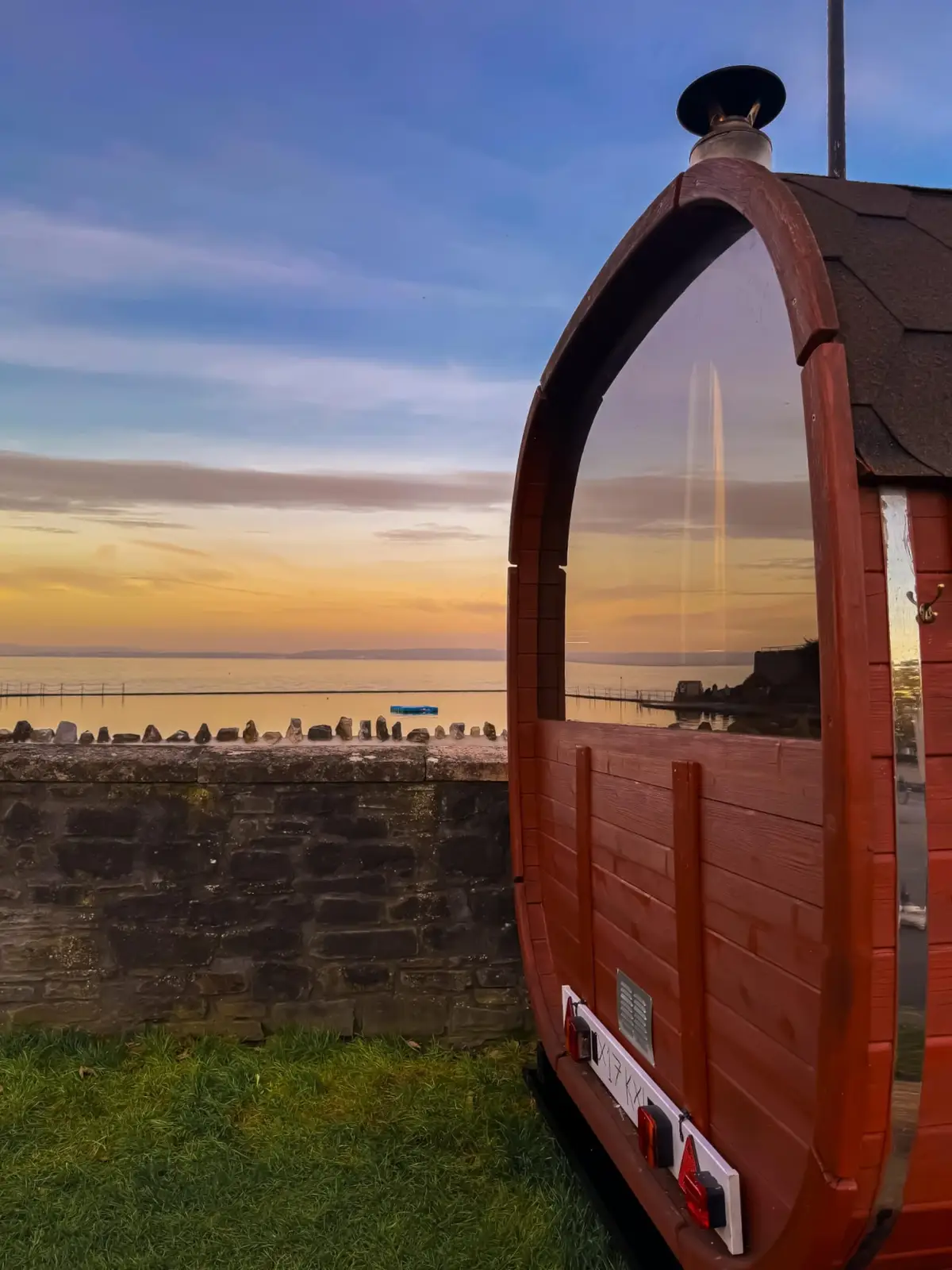 Inside the Barrel Sauna